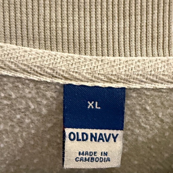 Old Navy Cream Waffle-Knit Crew Pullover - Picture 2 of 6